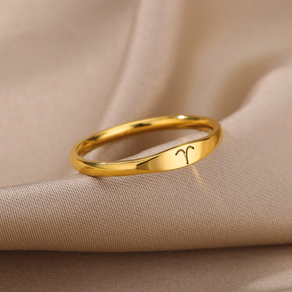 Minimalist Zodiac Sign Ring - Image 5