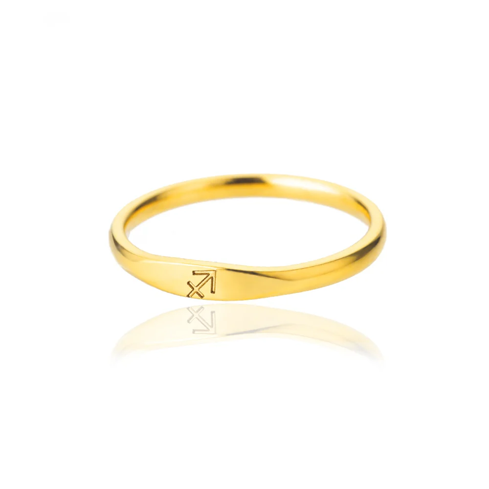Minimalist Zodiac Sign Ring - Image 9