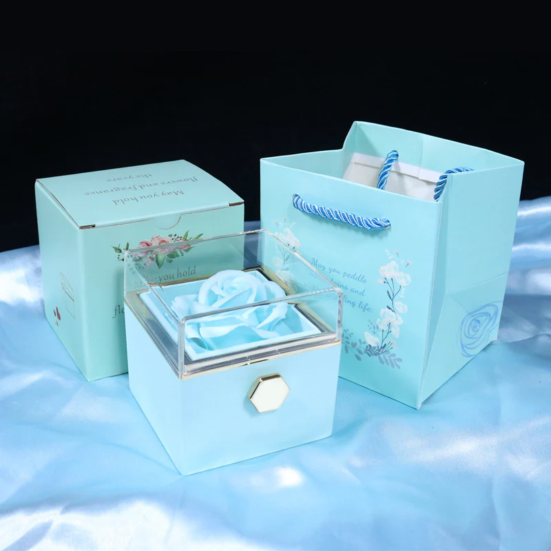 Personalized Lettering Double Heart Necklace with Rotatable luxury gift box - Image 20