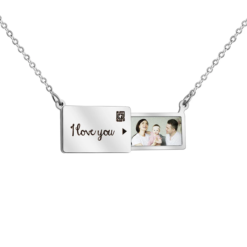 Personalised Photo Envelope Necklace - Image 2