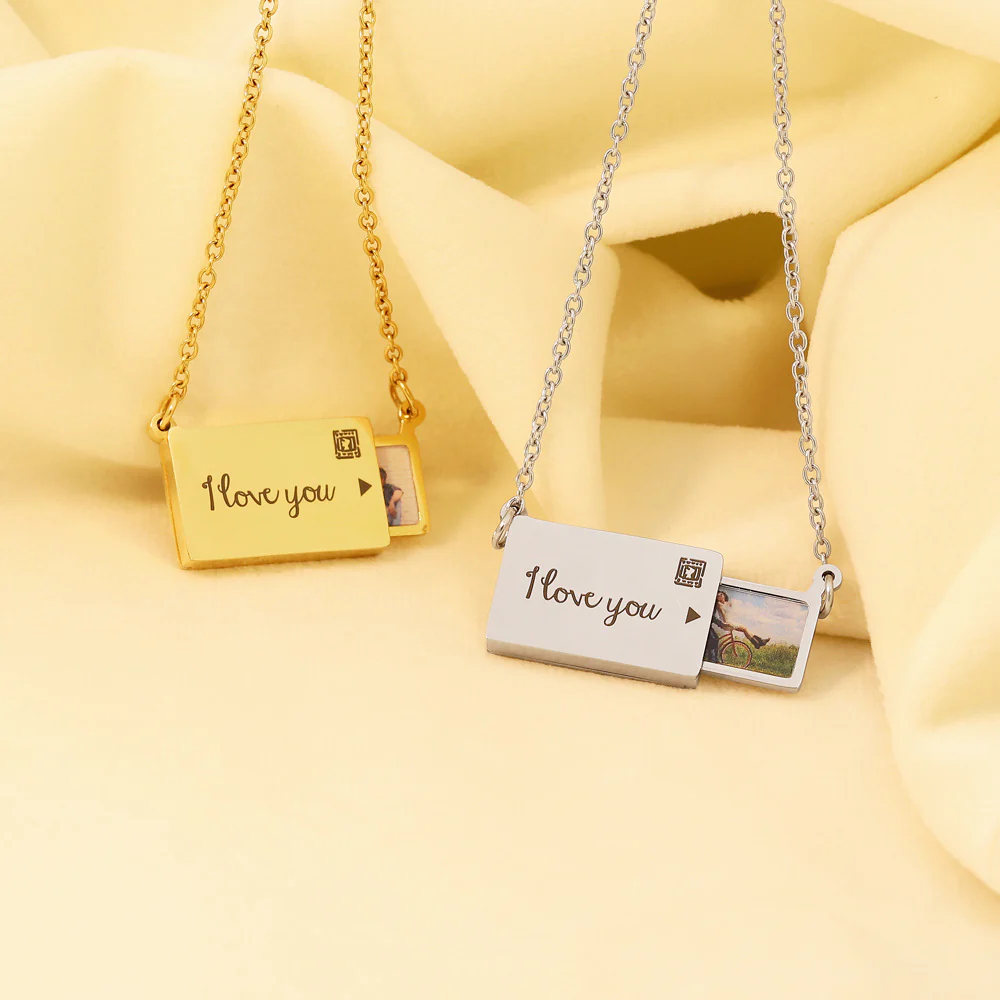Personalised Photo Envelope Necklace - Image 4