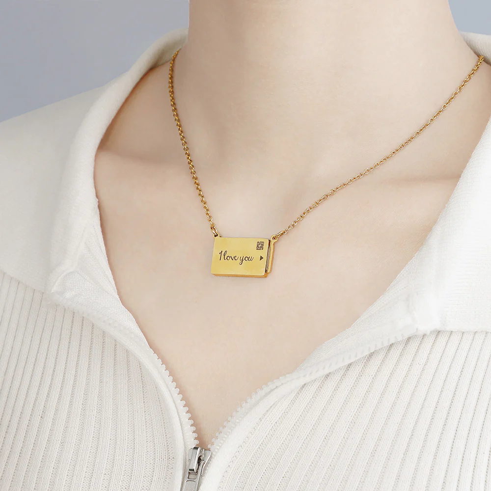 Personalised Photo Envelope Necklace - Image 5