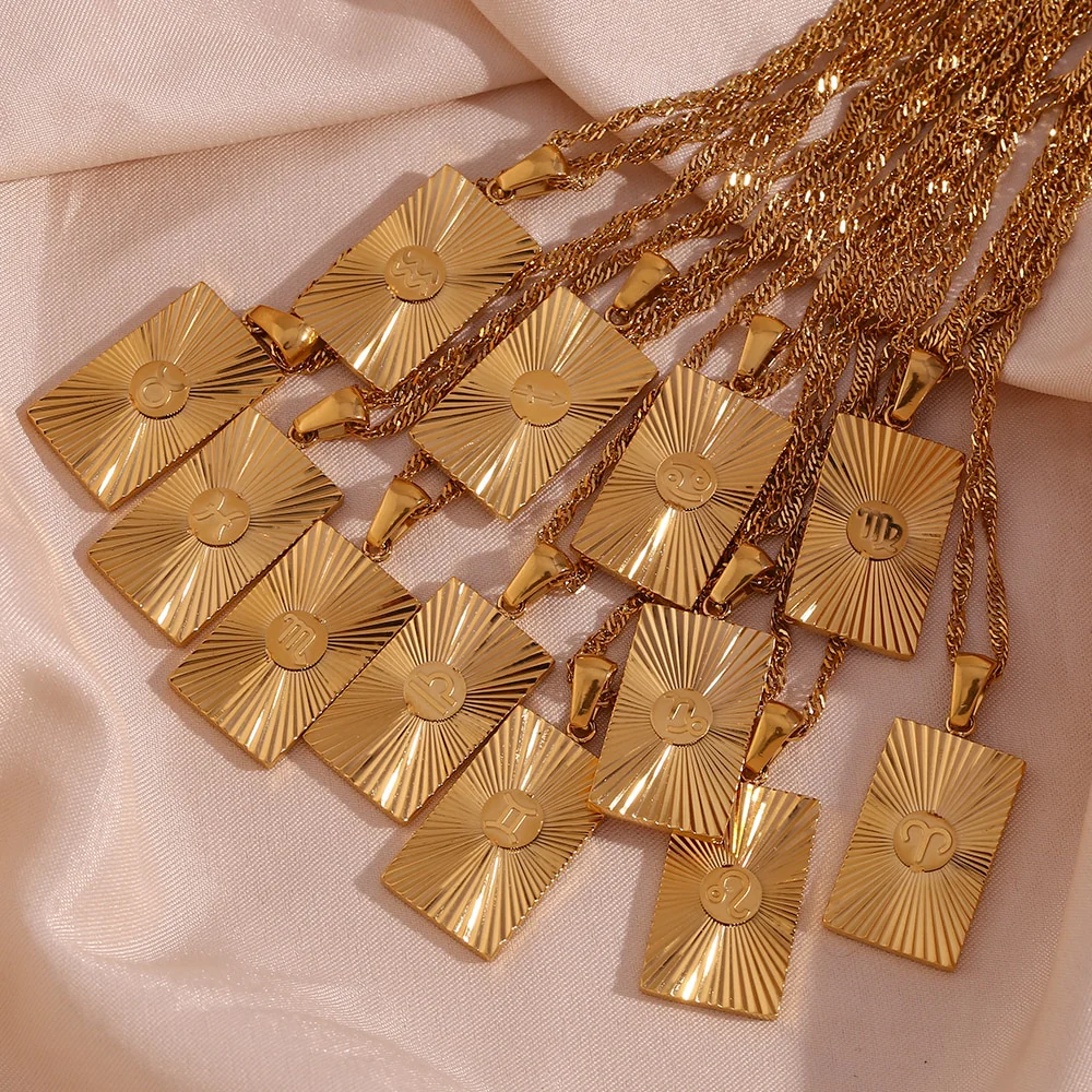 Radiant Rising Sun Constellation Necklace - 18K Glod plated (Full collection) - Image 3