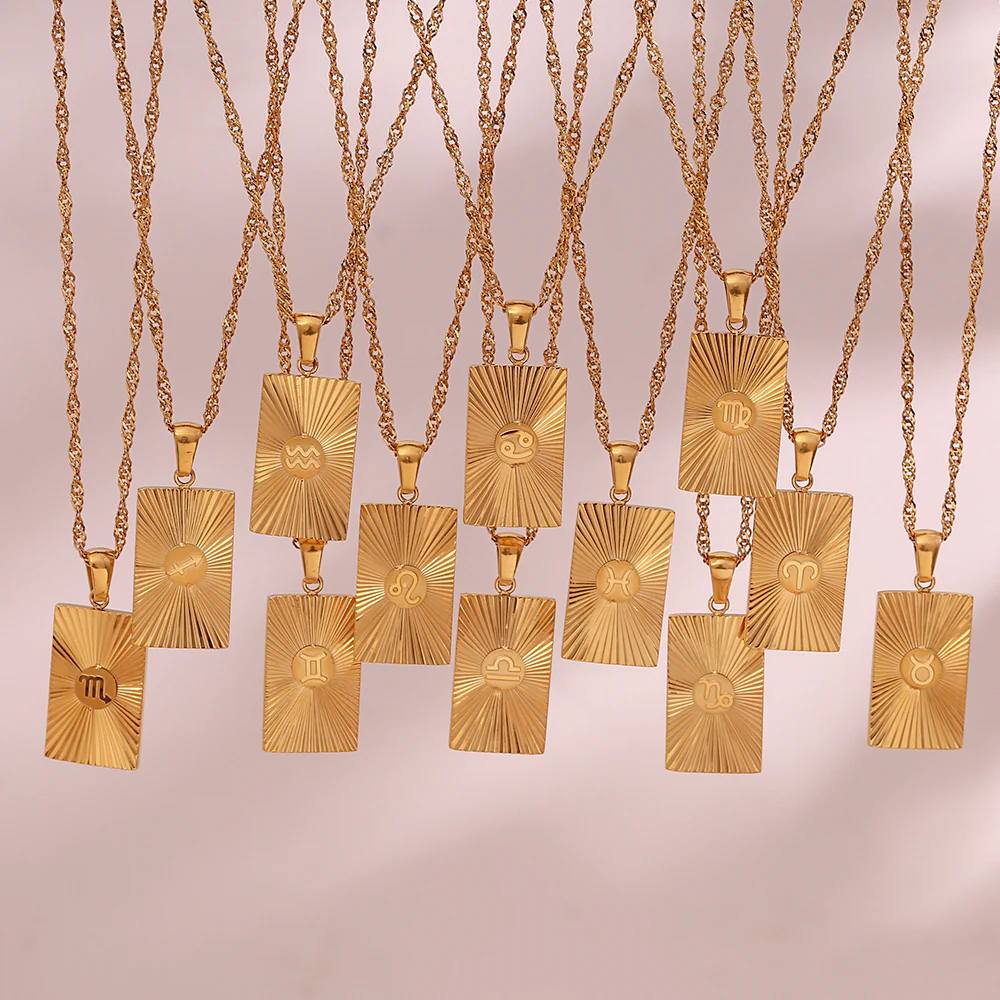 Radiant Rising Sun Constellation Necklace - 18K Glod plated (Full collection) - Image 6