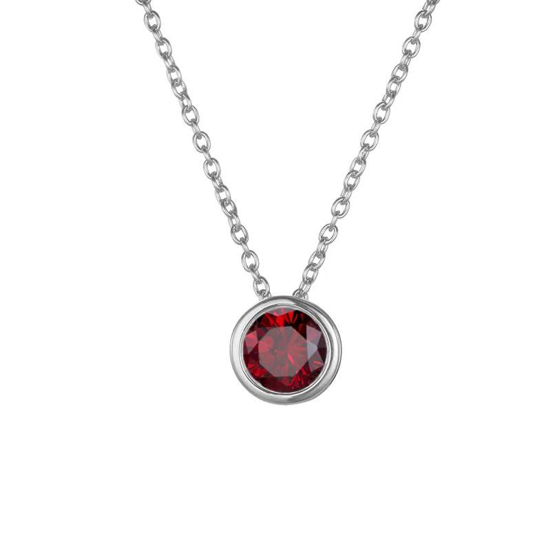 Round Birthstone Necklace - Image 12