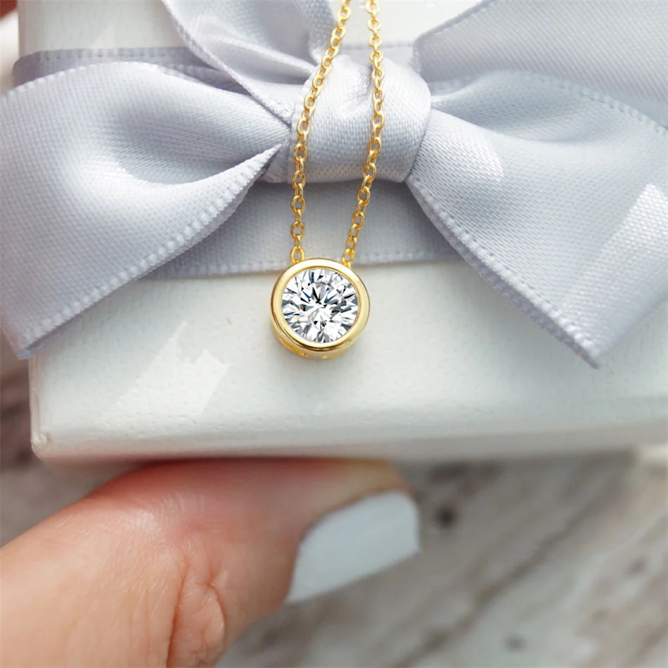 Round Birthstone Necklace - Image 2