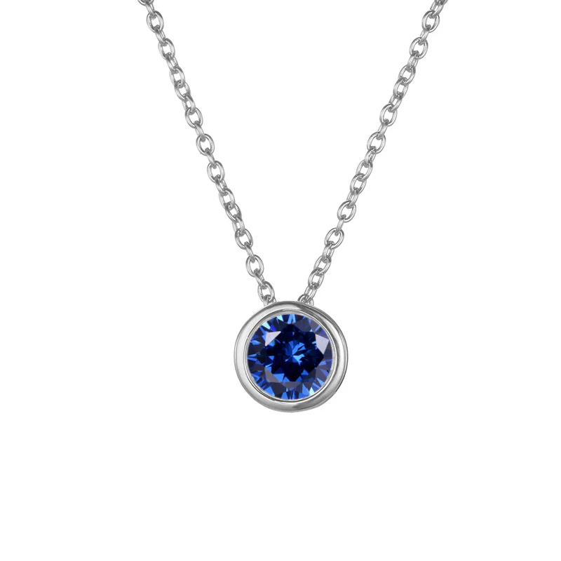 Round Birthstone Necklace - Image 3