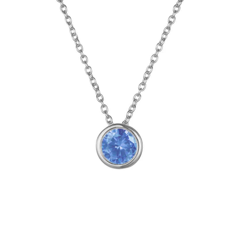 Round Birthstone Necklace - Image 6