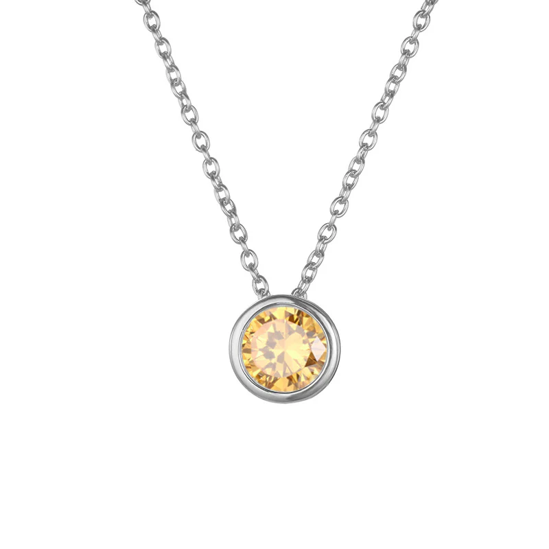 Round Birthstone Necklace - Image 7