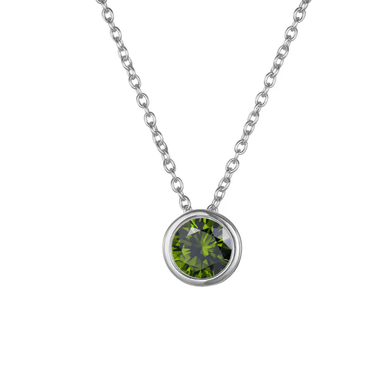 Round Birthstone Necklace - Image 9