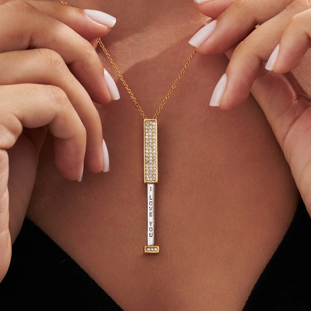 I Love You Secret Bar Necklace - Image 3