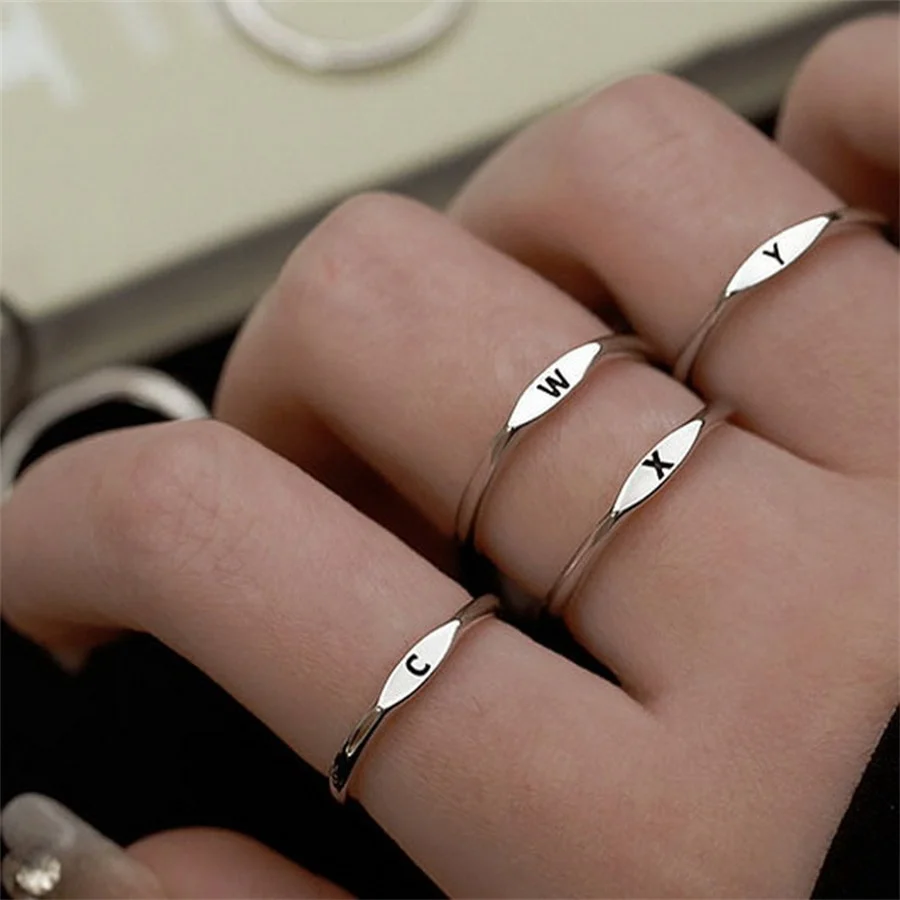 Signet Initial Ring - Adjustable - Image 4