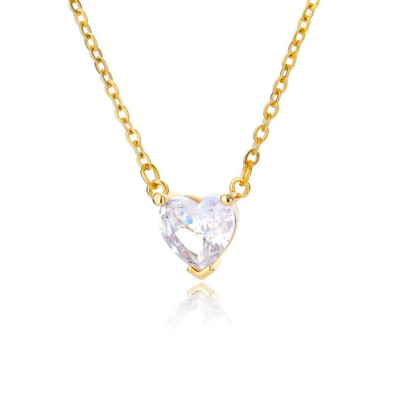 Minimalist Zircon Heart Necklace - Image 5