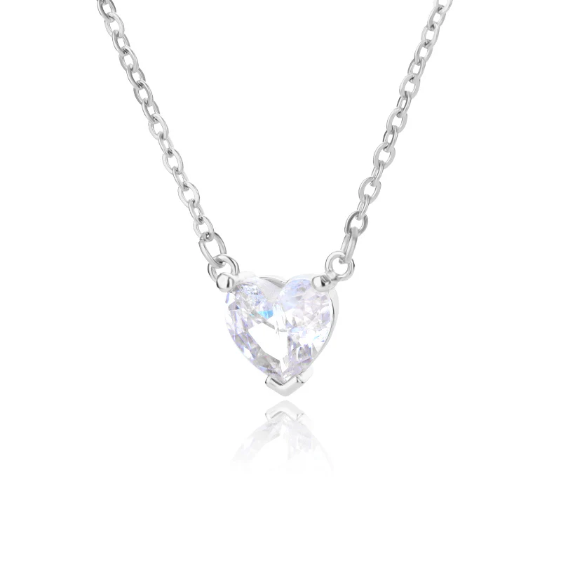 Minimalist Zircon Heart Necklace - Image 6