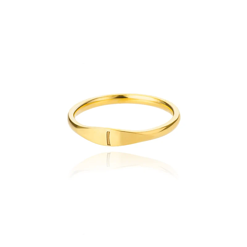 Minimalist Initial Letter Ring - Image 12