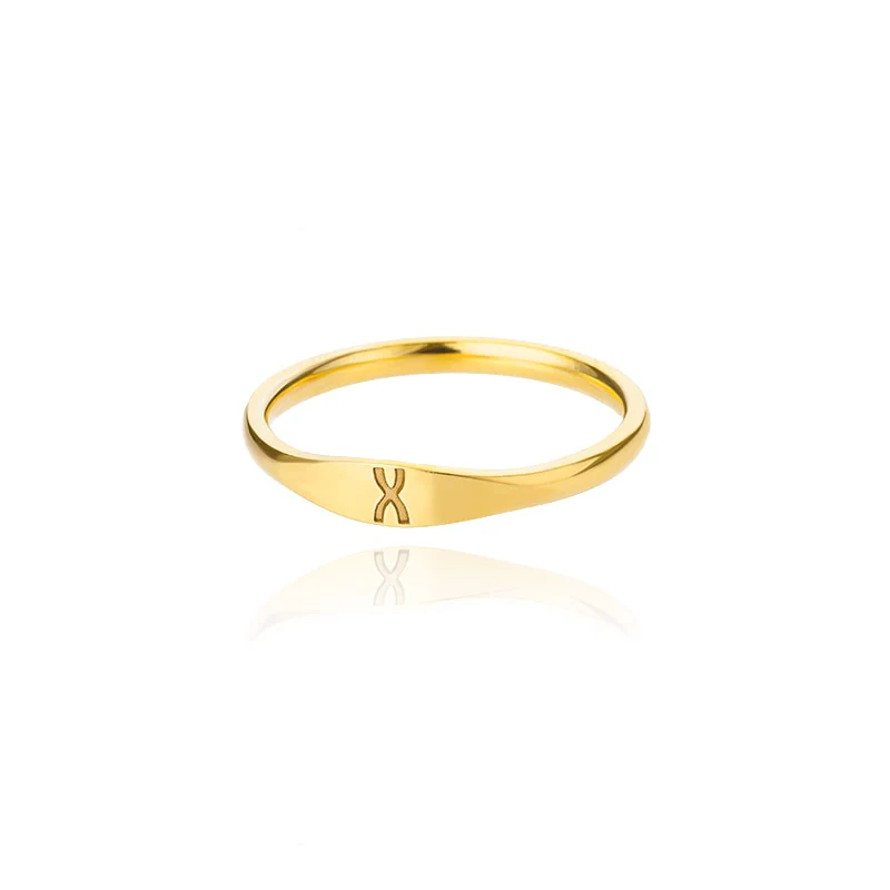 Minimalist Initial Letter Ring - Image 27