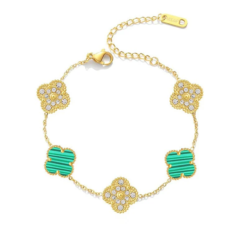 Zircon & Gem Clover Bracelet - Image 14