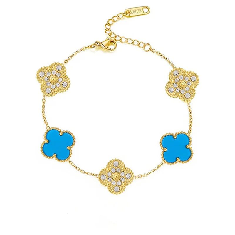 Zircon & Gem Clover Bracelet - Image 15
