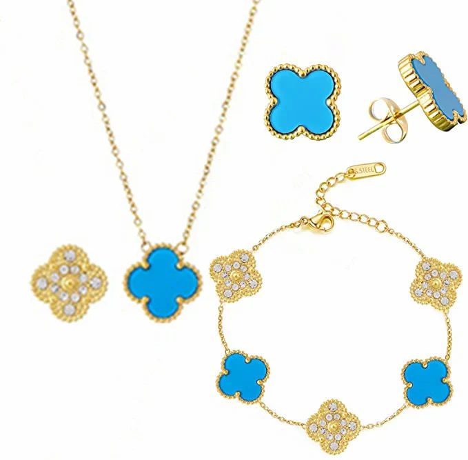 Zircon & Gem Clover Bracelet - Image 18