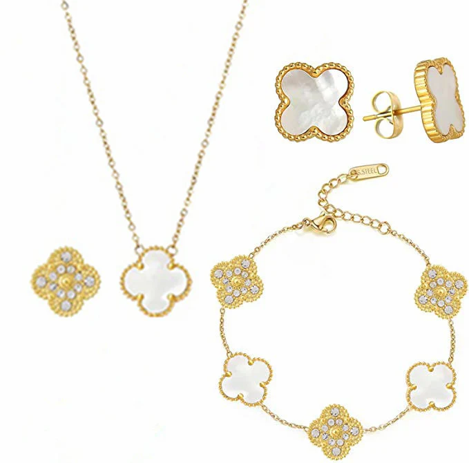 Zircon & Gem Clover Bracelet - Image 2