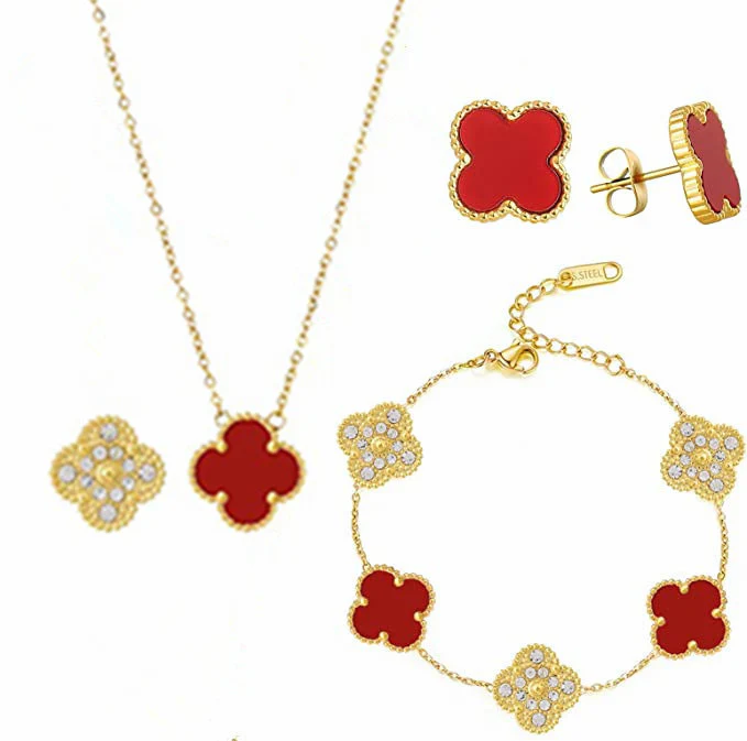 Zircon & Gem Clover Bracelet - Image 3