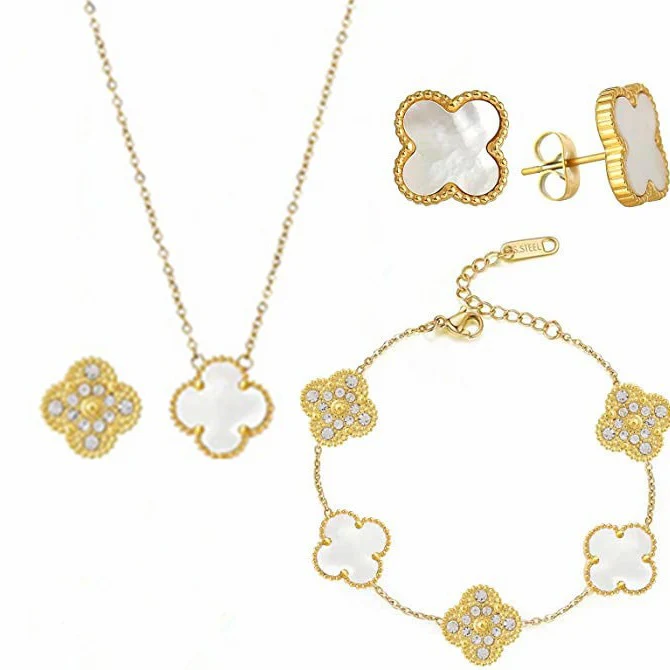 Zircon & Gem Clover Bracelet - Image 4