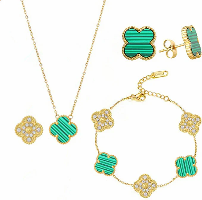Zircon & Gem Clover Bracelet - Image 5