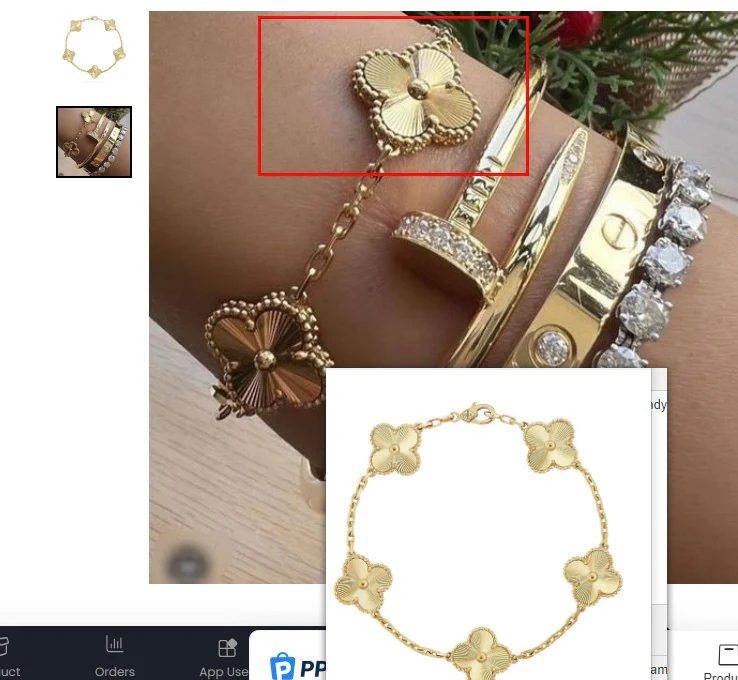 Zircon & Gem Clover Bracelet - Image 7