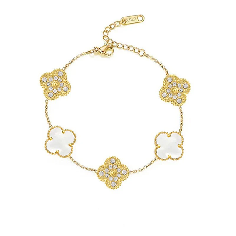 Zircon & Gem Clover Bracelet - Image 8