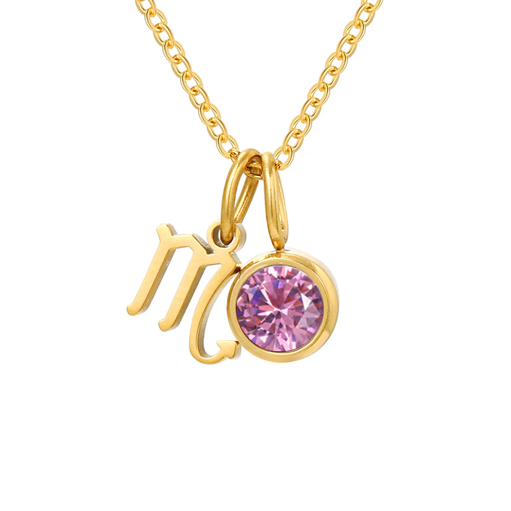 Zodiac Sign & Birthstone Necklace - Image 10