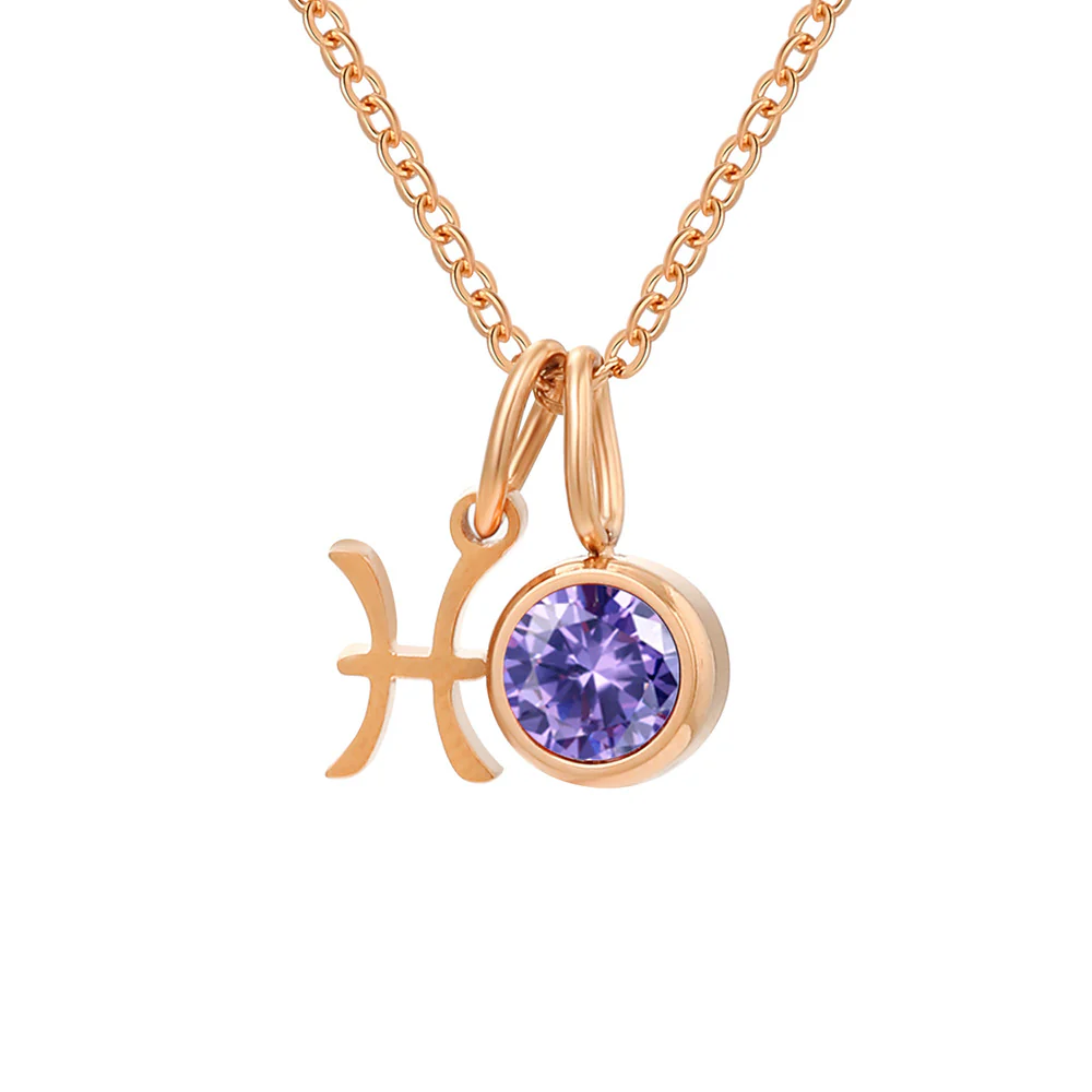Zodiac Sign & Birthstone Necklace - Image 12