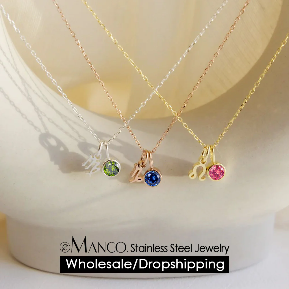 Zodiac Sign & Birthstone Necklace - Image 14