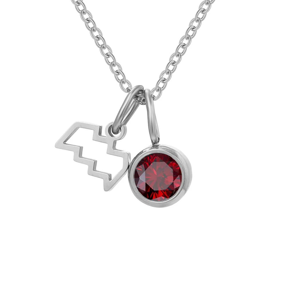 Zodiac Sign & Birthstone Necklace - Image 19