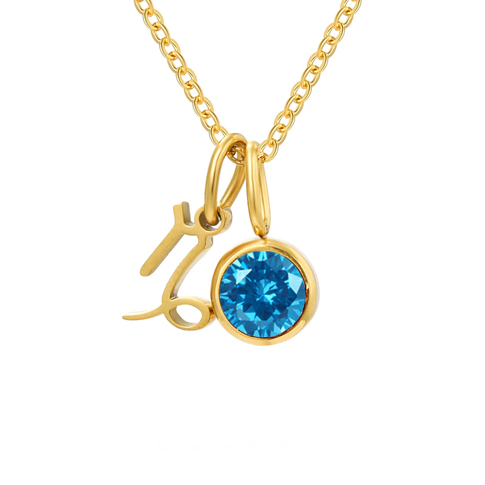 Zodiac Sign & Birthstone Necklace - Image 20