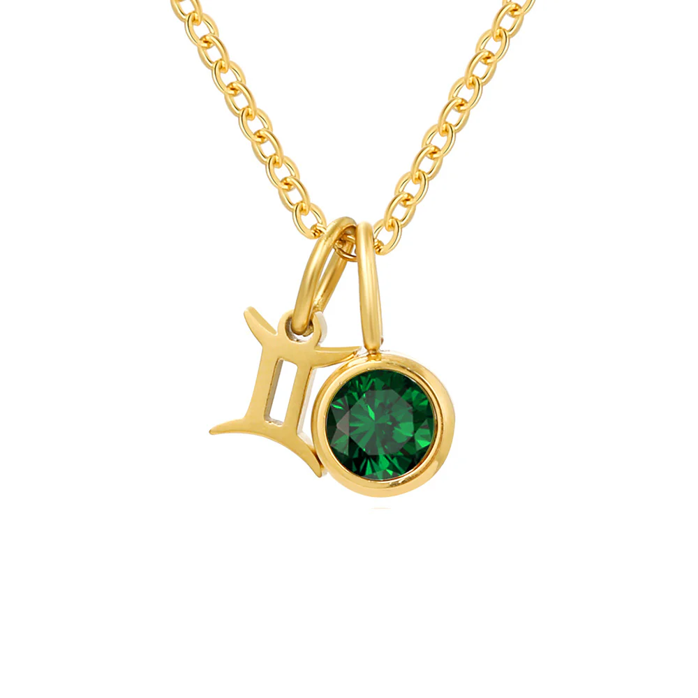 Zodiac Sign & Birthstone Necklace - Image 26
