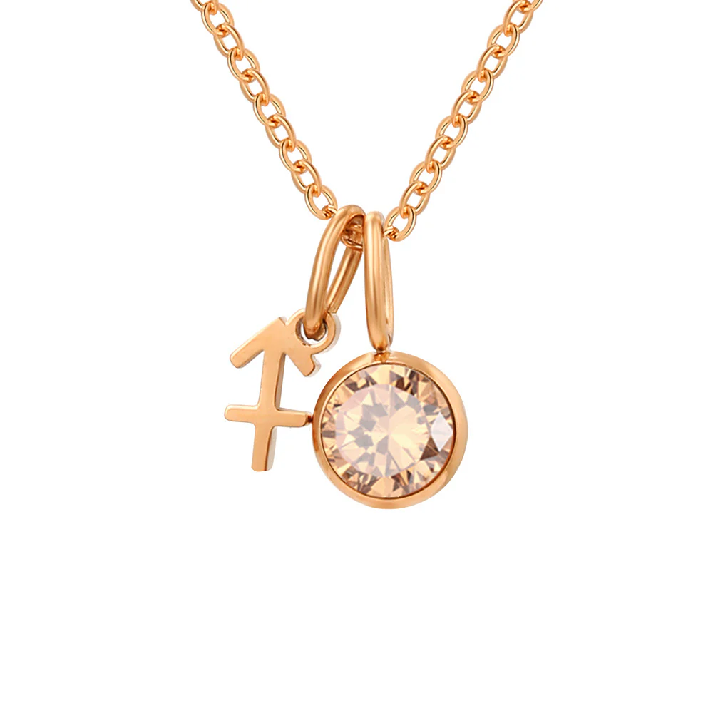 Zodiac Sign & Birthstone Necklace - Image 3