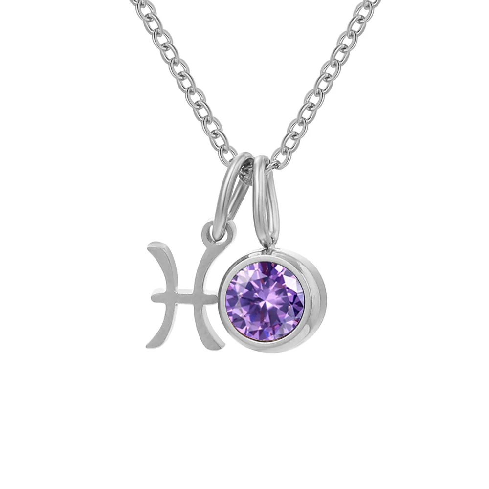 Zodiac Sign & Birthstone Necklace - Image 31