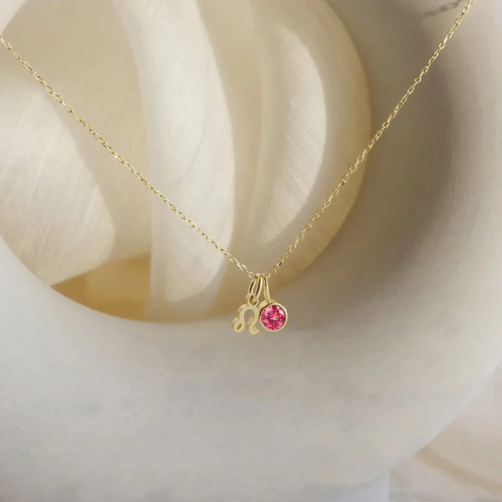 Zodiac Sign & Birthstone Necklace - Image 36