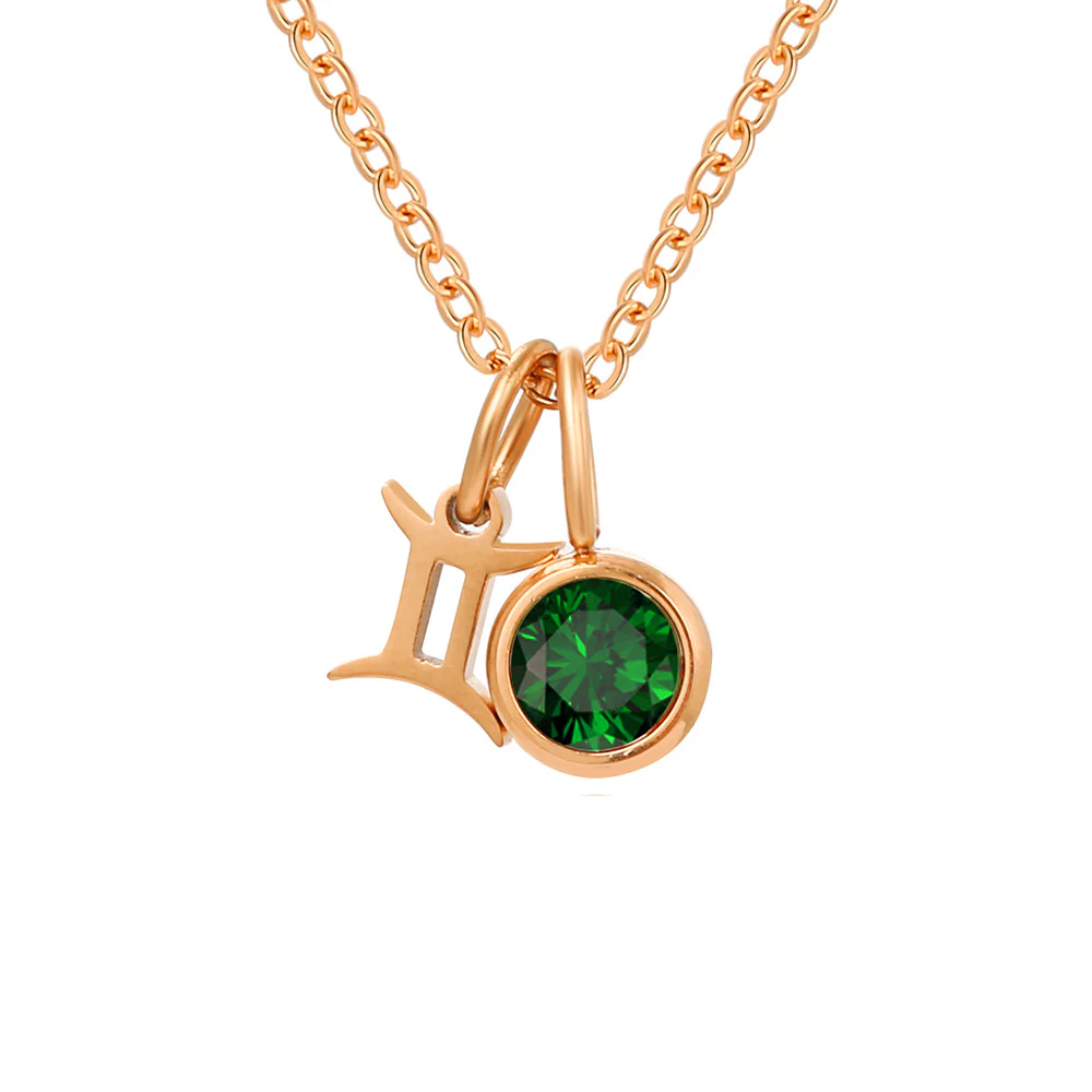 Zodiac Sign & Birthstone Necklace - Image 38