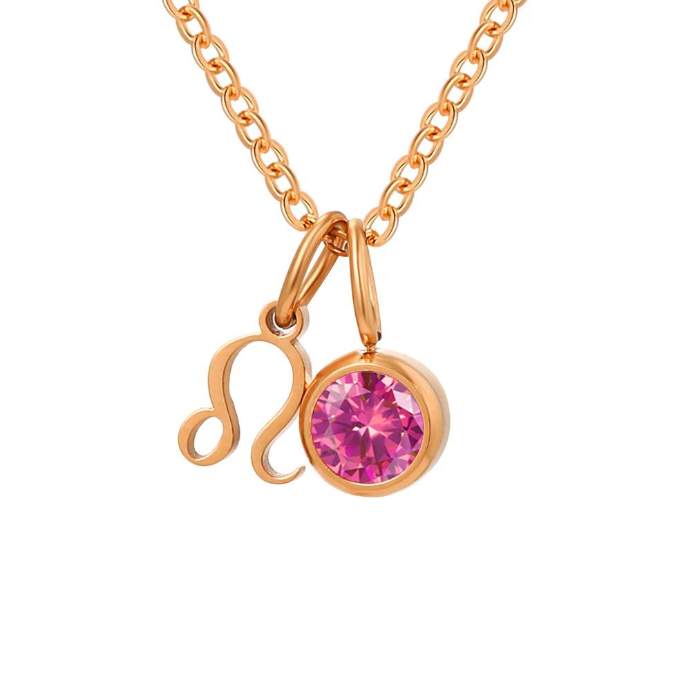 Zodiac Sign & Birthstone Necklace - Image 40