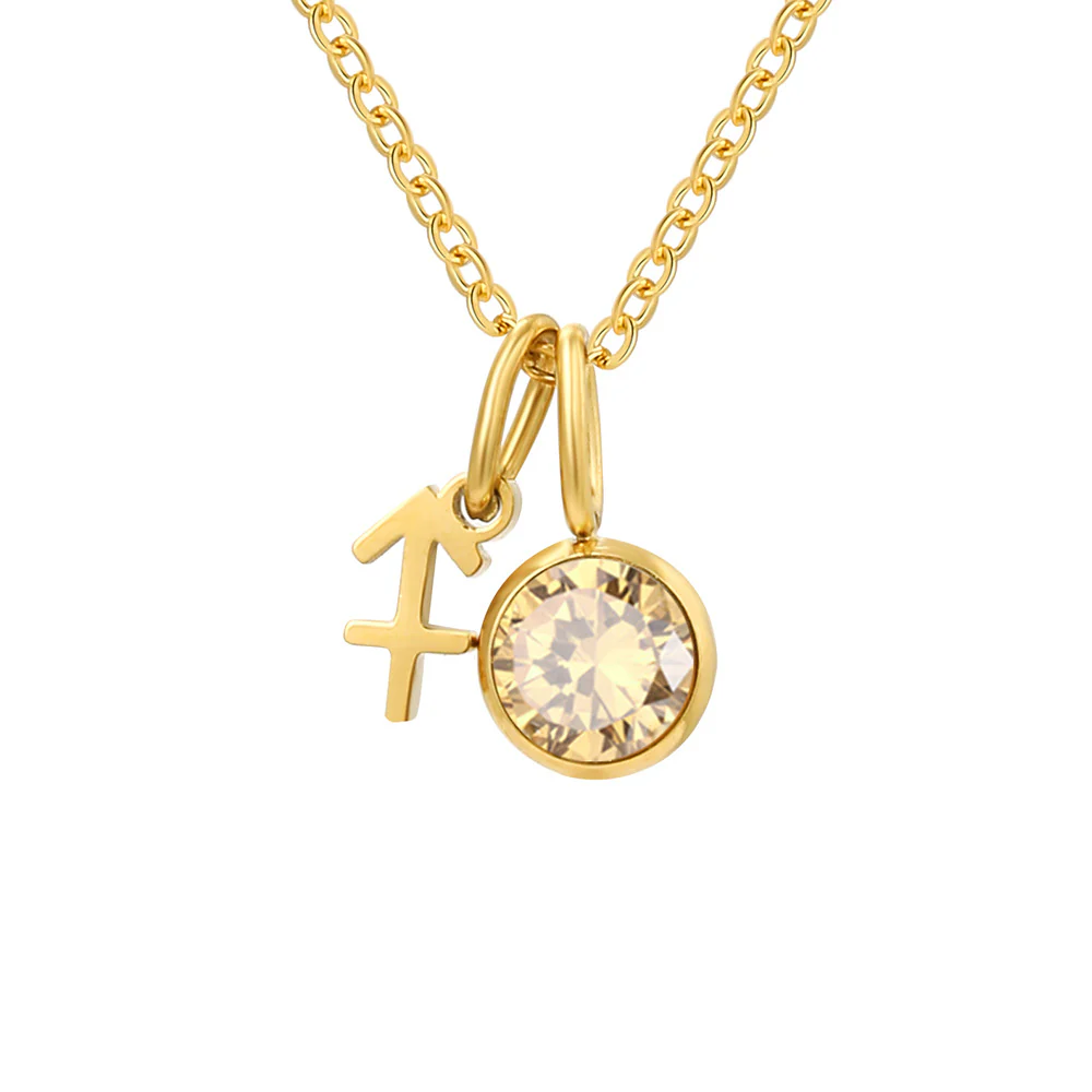 Zodiac Sign & Birthstone Necklace - Image 5