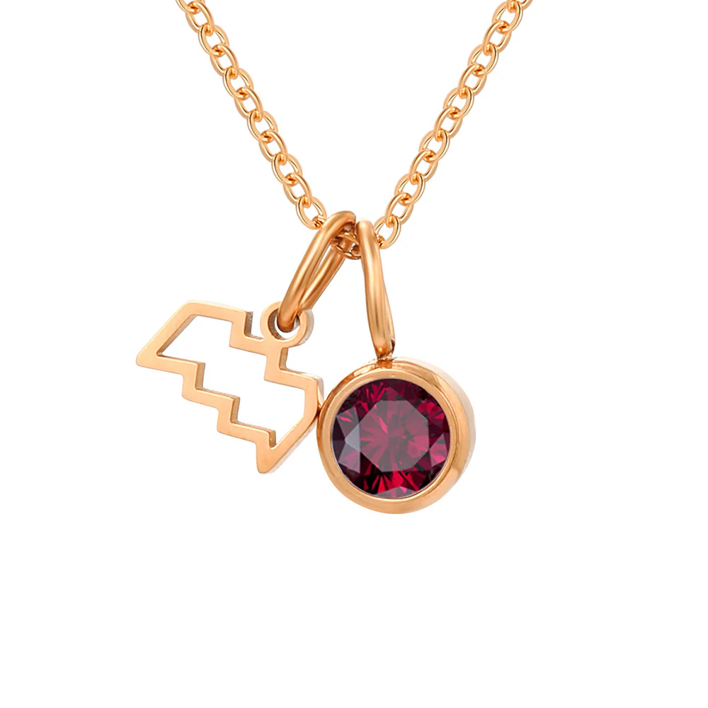 Zodiac Sign & Birthstone Necklace - Image 6