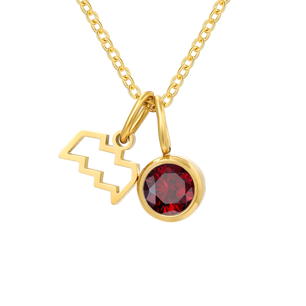 Zodiac Sign & Birthstone Necklace - Image 7