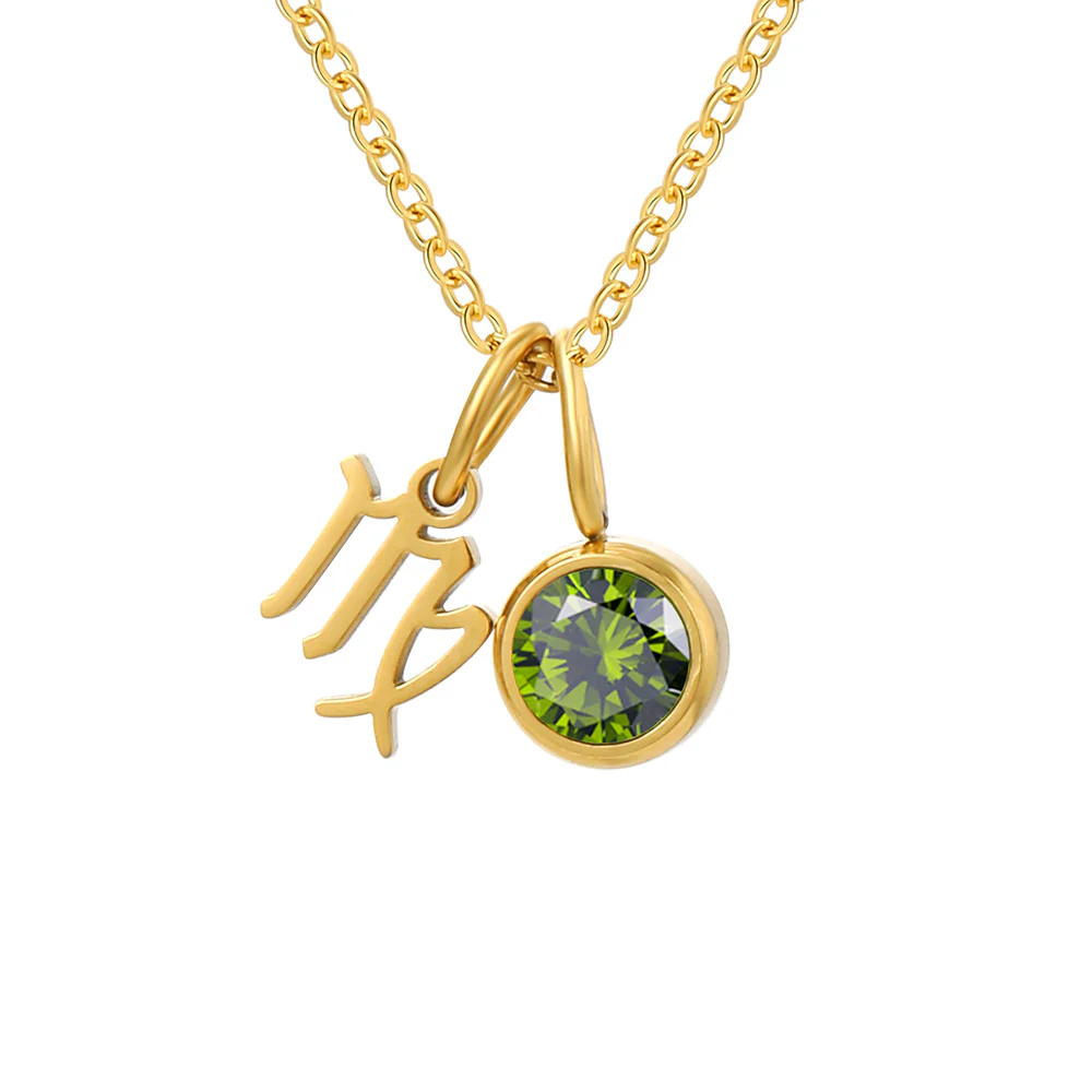 Zodiac Sign & Birthstone Necklace - Image 9